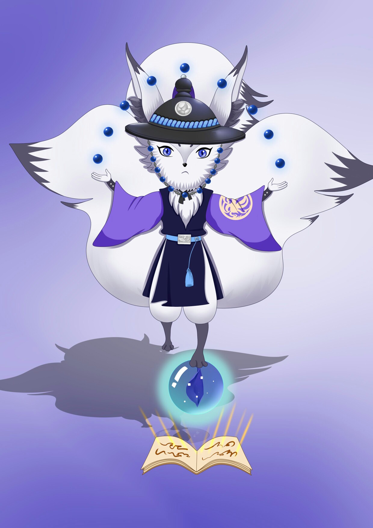 《非人学园》九尾狐同人画完.