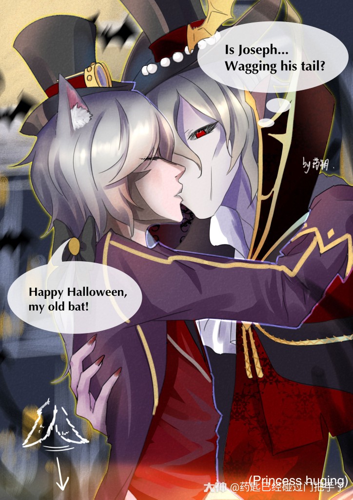 迟来的万圣节贺图!cp为盛宴伯爵杰克x月下绅士约瑟夫_第五人格 | 大神