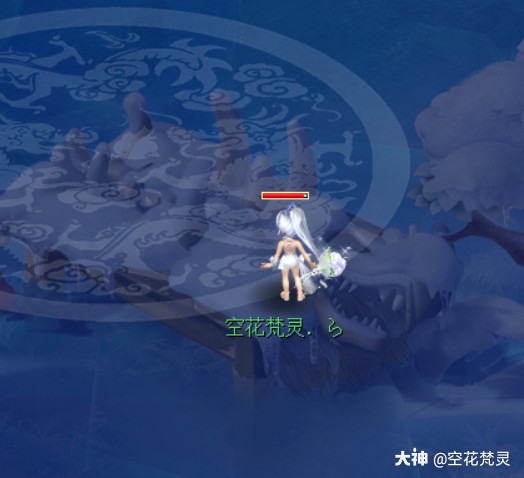 花漾玩梦幻94云龙梦·月白头发搭配浪淘纱·月白锦衣_梦幻西游