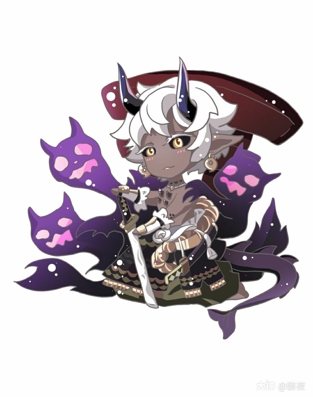 涂了sp鱼丸,有尾巴更可爱90笔墨寮间,麓铭大岳丸