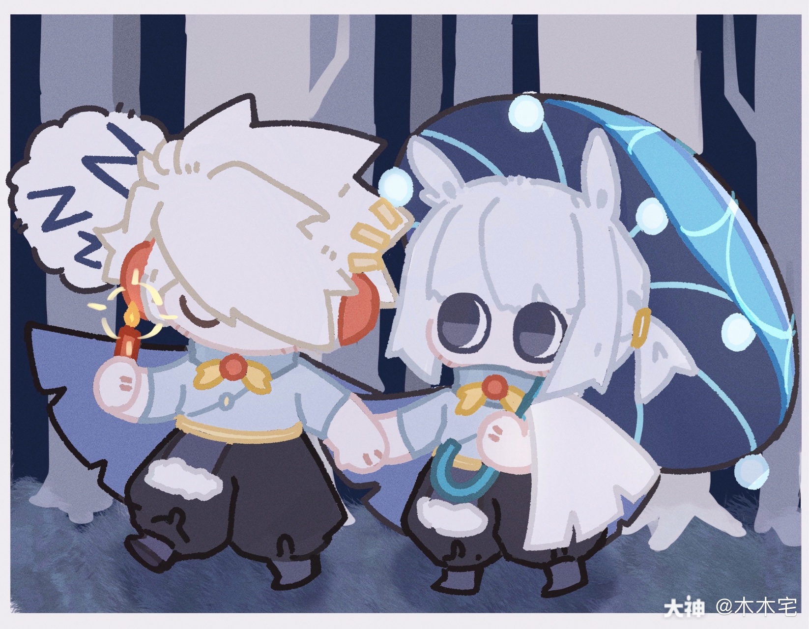 光遇日常,光遇同人,云野追光 冬天来了,还好你也来了_大神