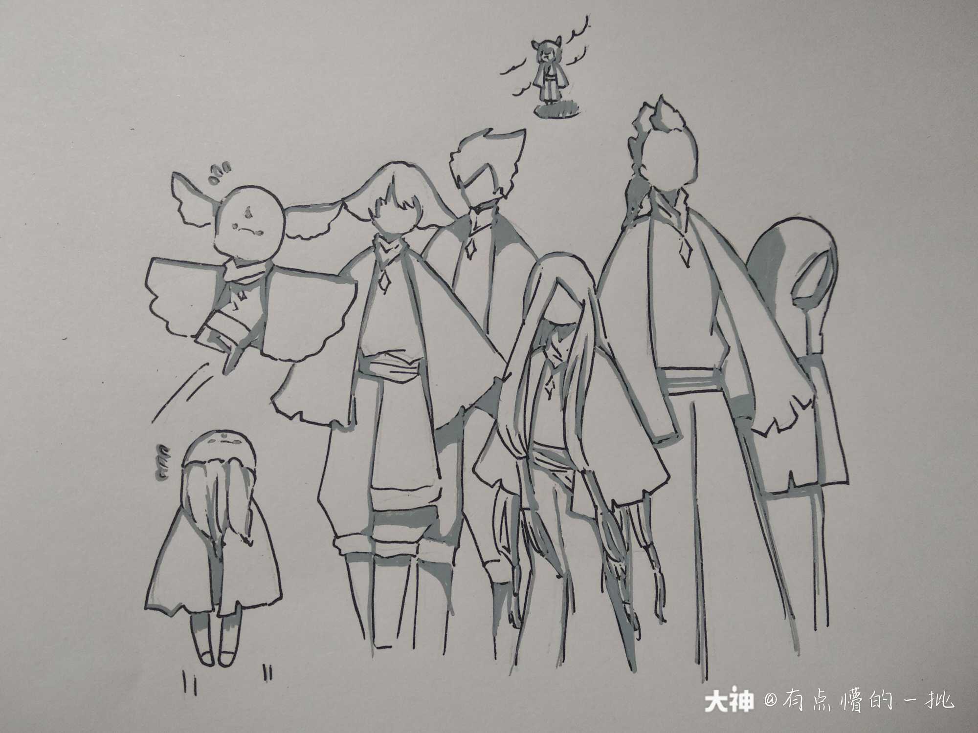 光遇简笔画# 这不就是.