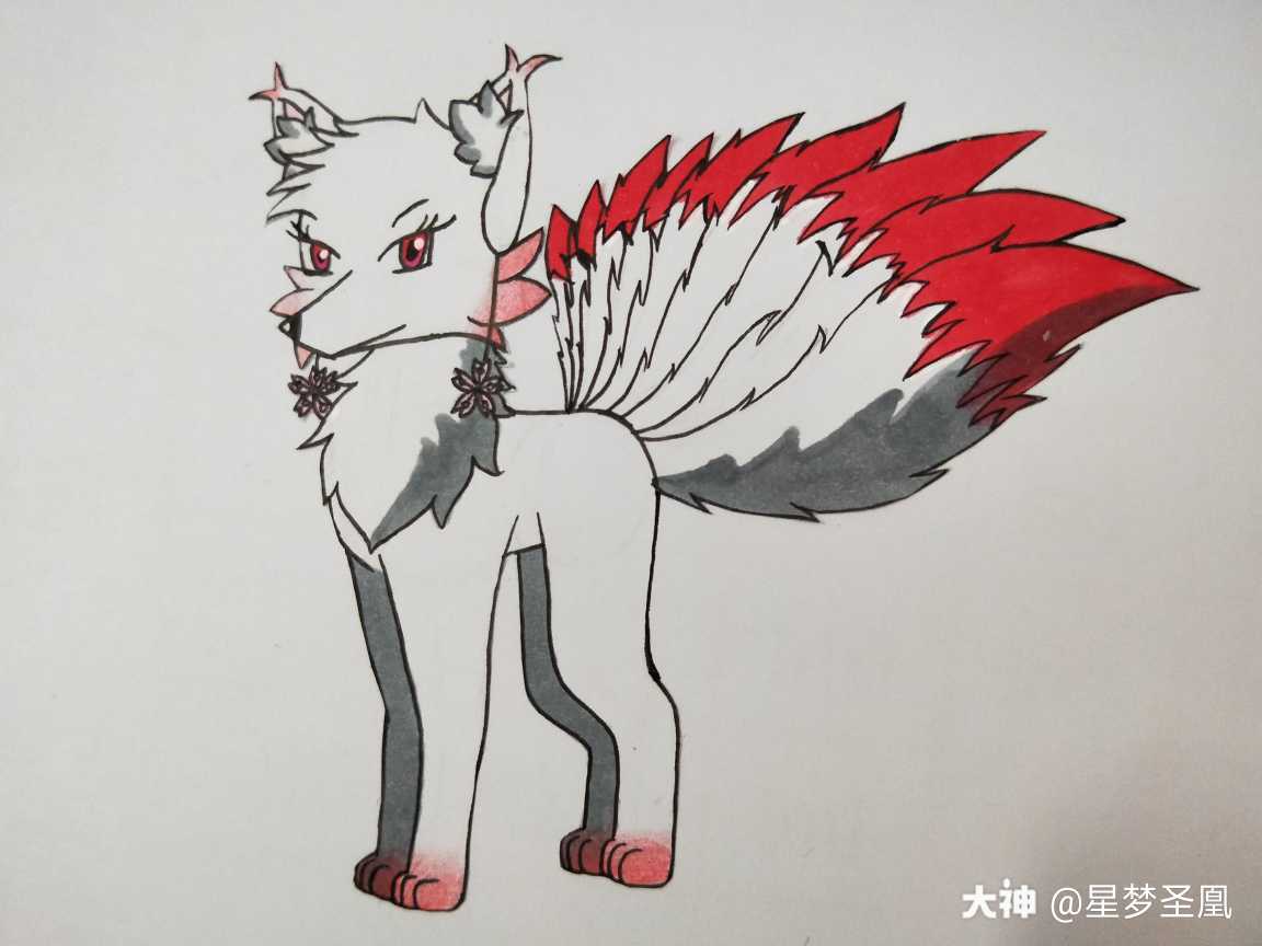 兽设# 樱花九尾狐.