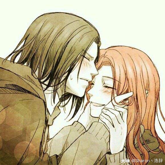 洛辞自己尝试做了几个斯莉cp图(p1-p3)