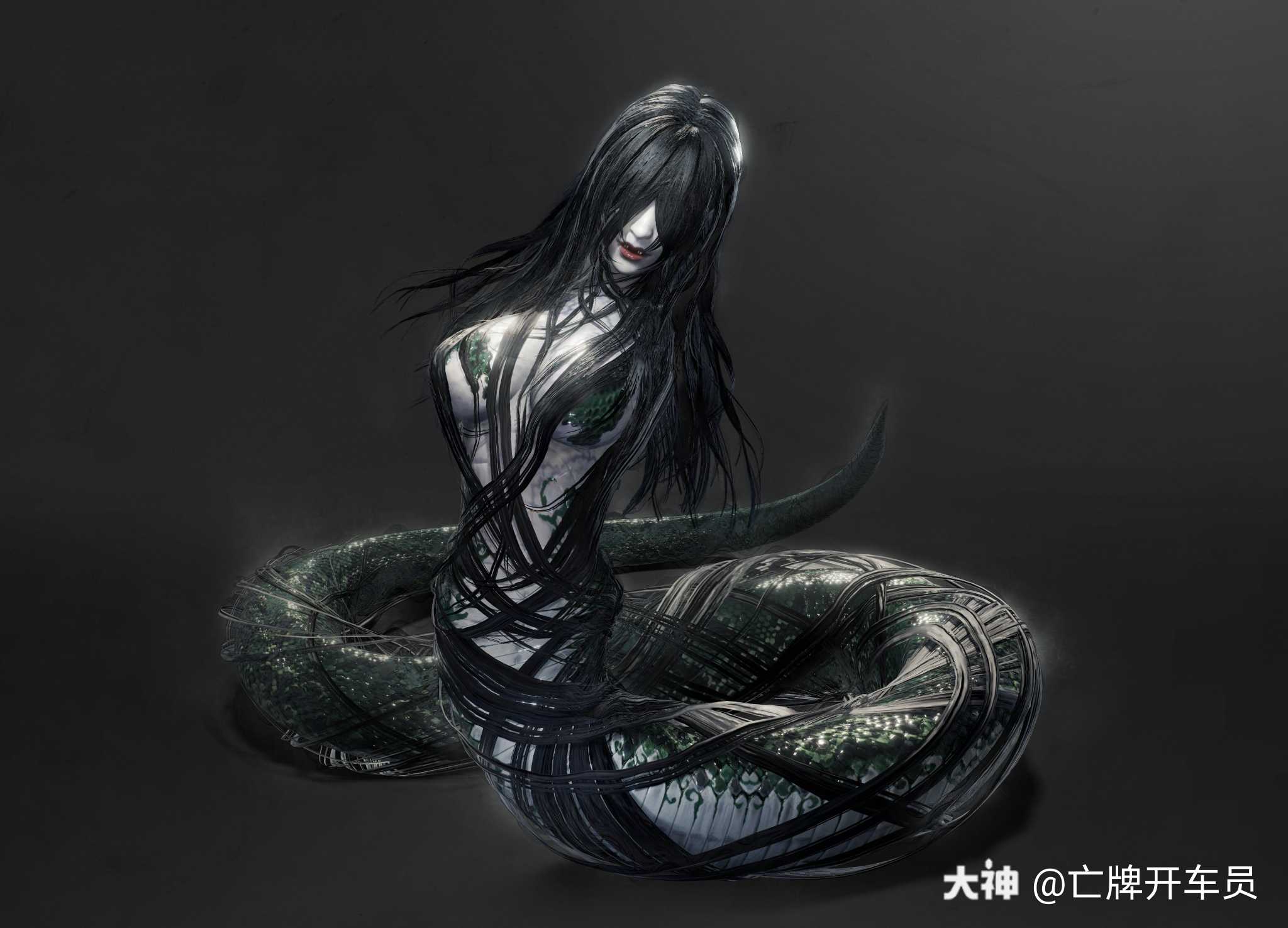 我的神奇动物 人面蛇人面蛇,人面蛇身傍晚出没,只露半身_哈利波特魔法