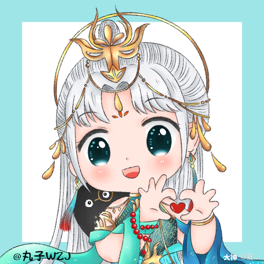 倩女手游全职业卡通头像——影灵篇 90瑶羽,神鸟的化身_倩女幽魂
