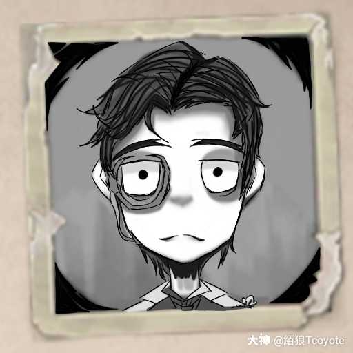 第五人格小说家 『小说家』自制头像-"黑白回忆""然而时光终_第五人格