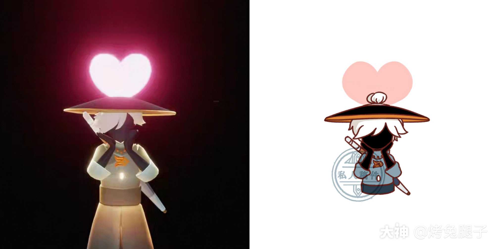 光遇小头像稿箬笠