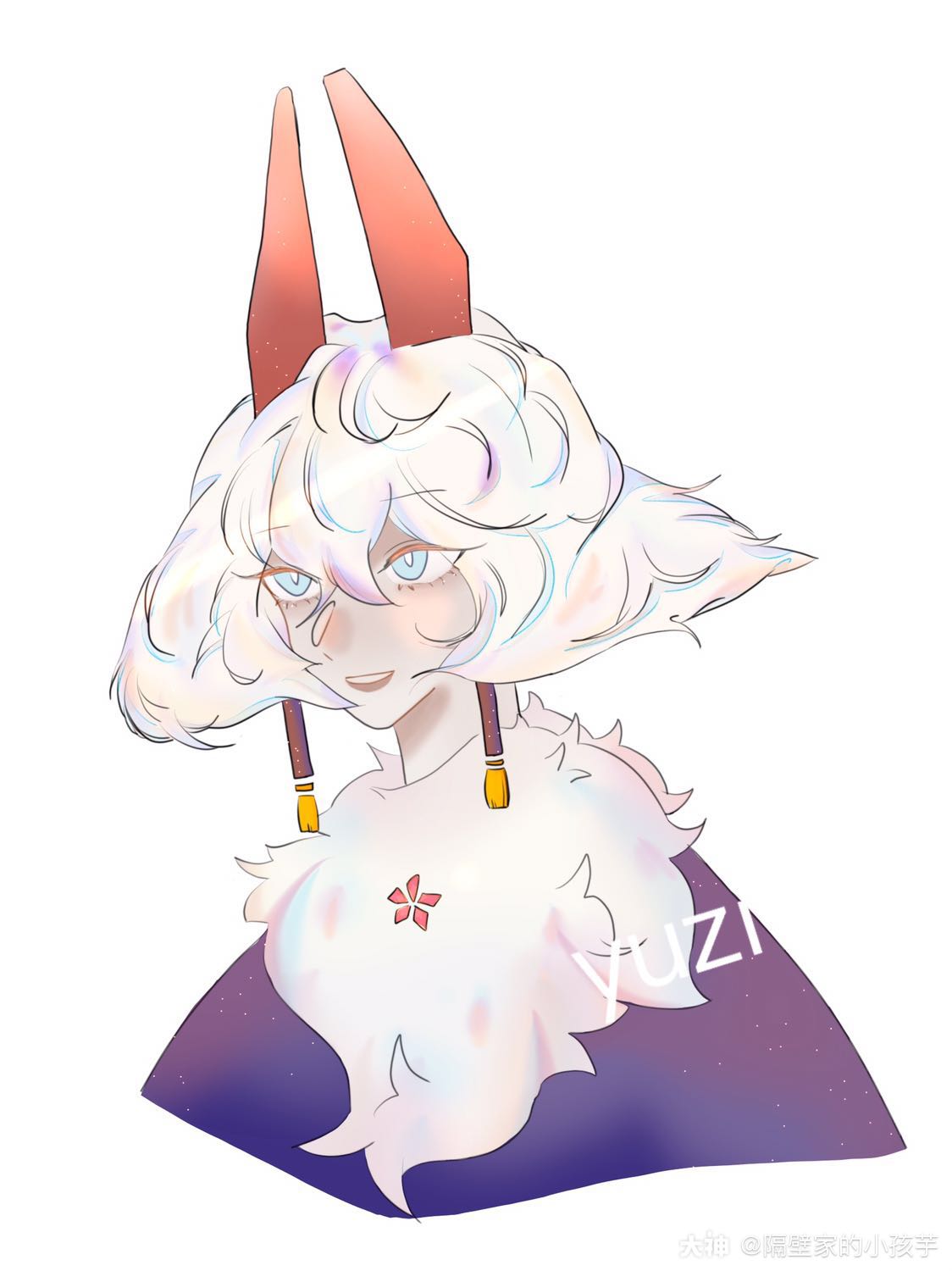 自己画的白鸟菇菇