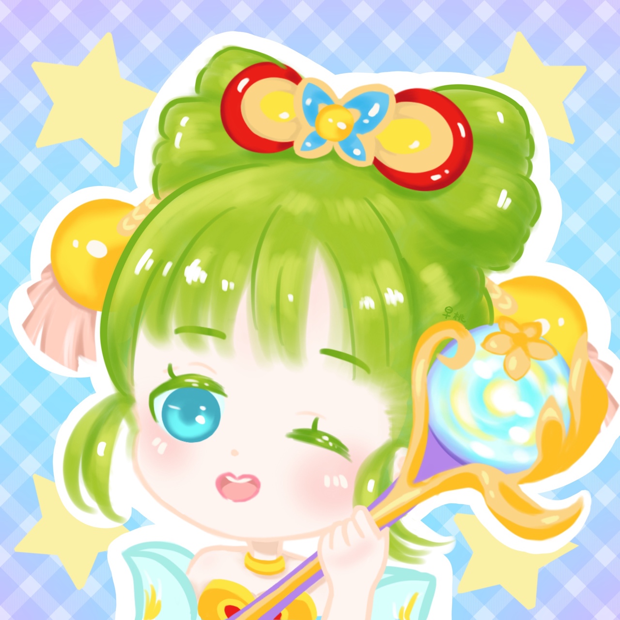 摸了个玄彩娥q版头像~这张仅展示,非商用~接稿哦_梦幻西游手游 | 大神