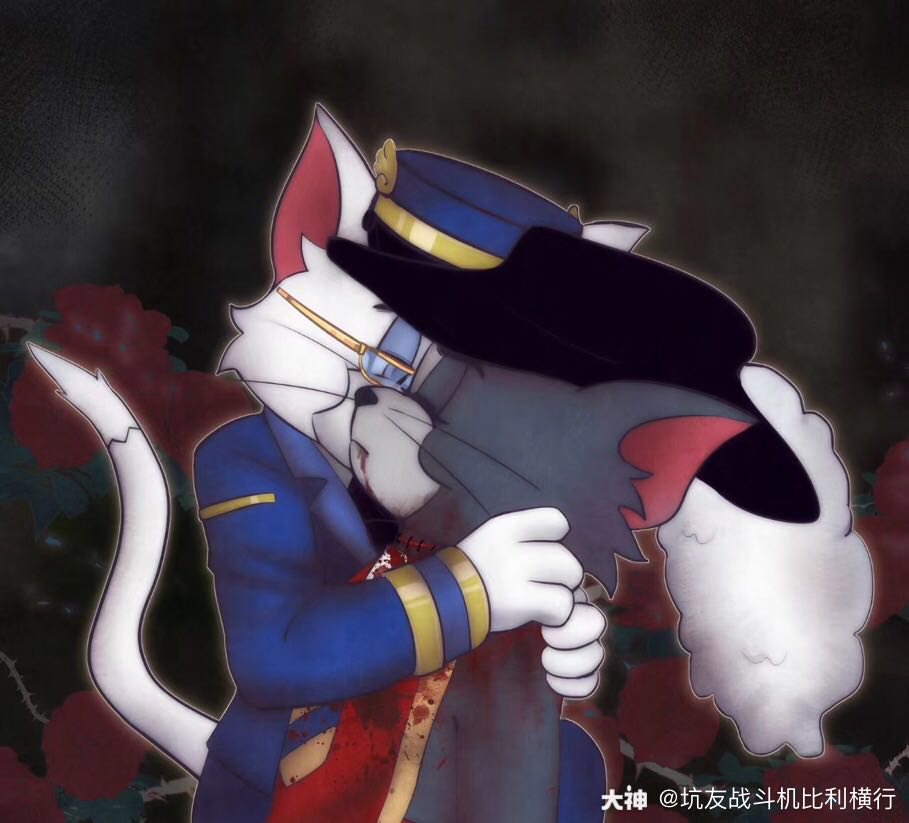 尼没事就好:#猫和老鼠同人#剑客汤姆死后就遇见了库博了93原版动画