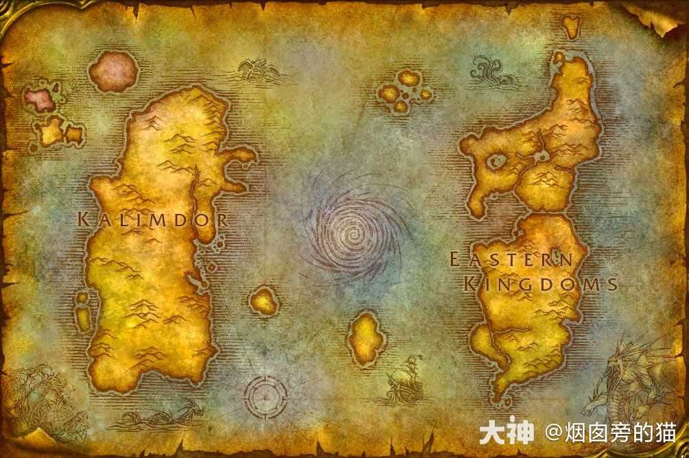 艾泽拉斯20年地图变化，大漩涡变成了小漩涡_魔兽世界 | 大神