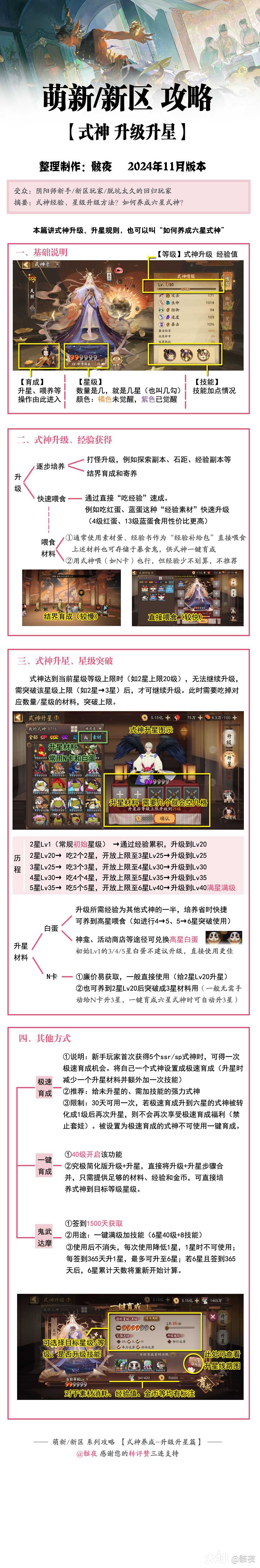 萌新向攻略】六星式神养成-式神升级、升星_阴阳师 | 大神