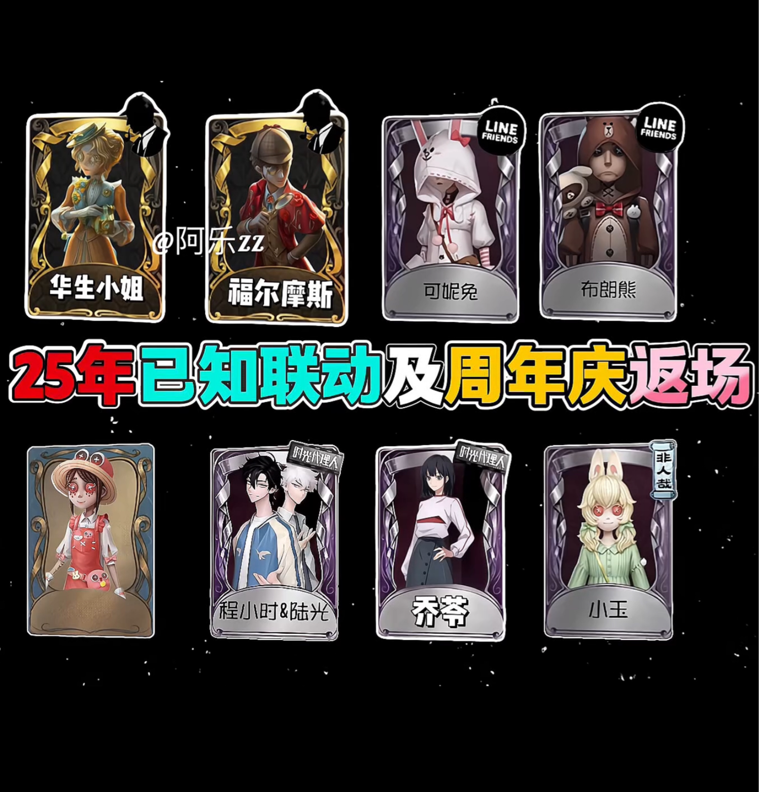 25年已知联动排期！周年庆联动返场预测_第五人格 | 大神