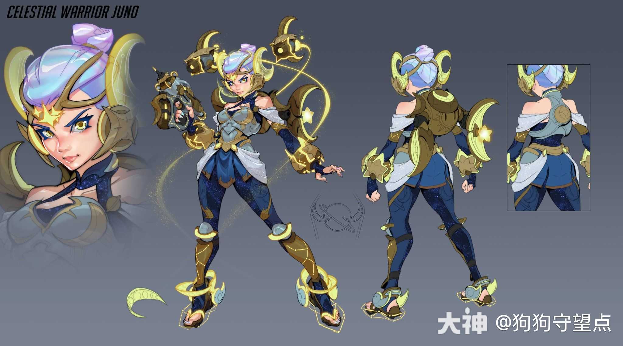 守望资讯 【原画赏析：朱诺皮肤“星界使者”概念艺术】推文来自_守望先锋 | 大神