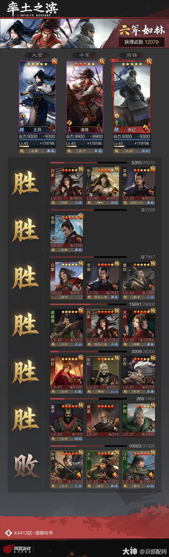 最喜欢的王异菜刀：王异凌统张辽赛季总结_率土之滨 | 大神