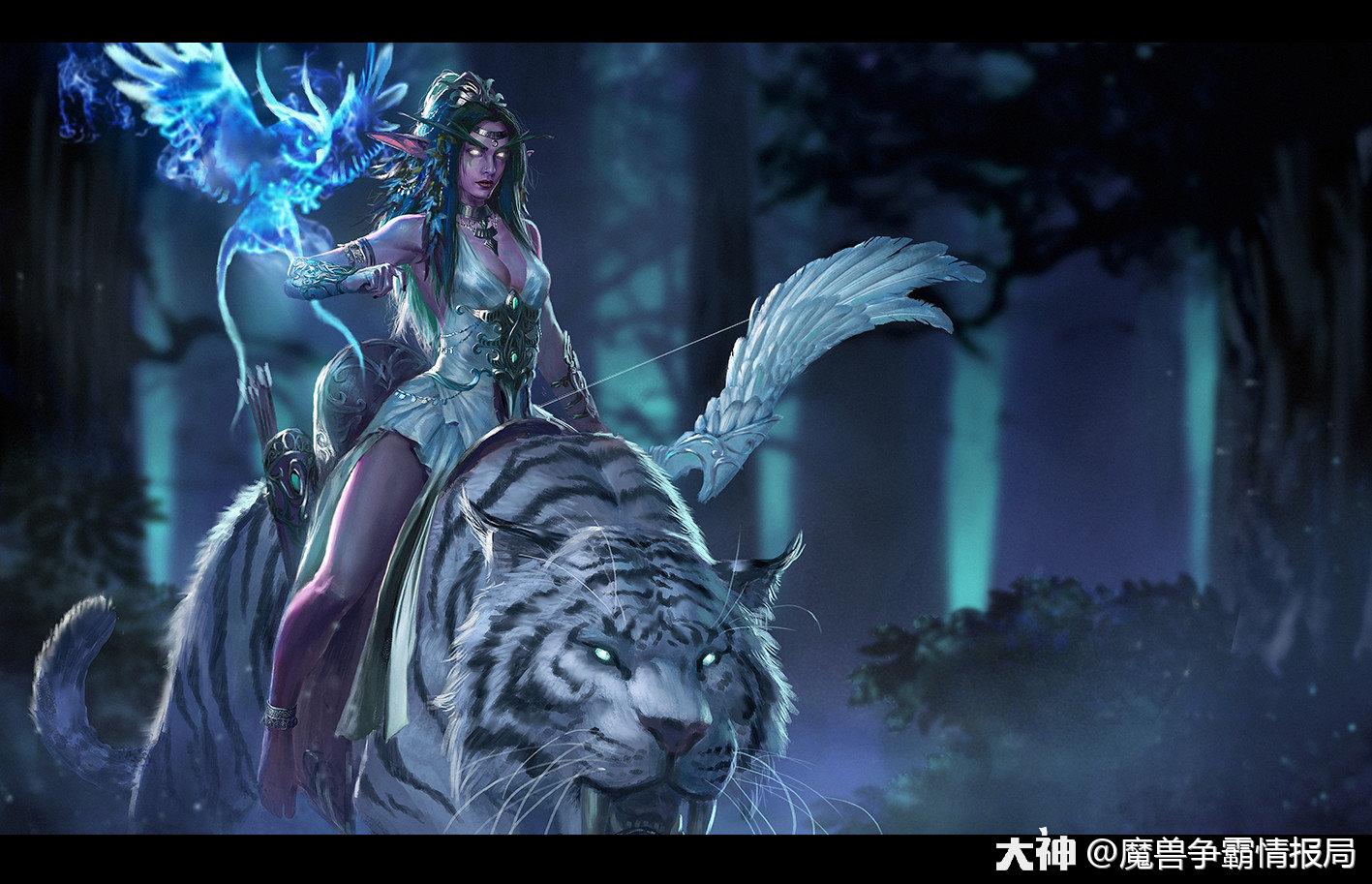 魔兽争霸,精选壁纸 没有恶魔能够逃脱月之女祭司的狩猎_魔兽争霸