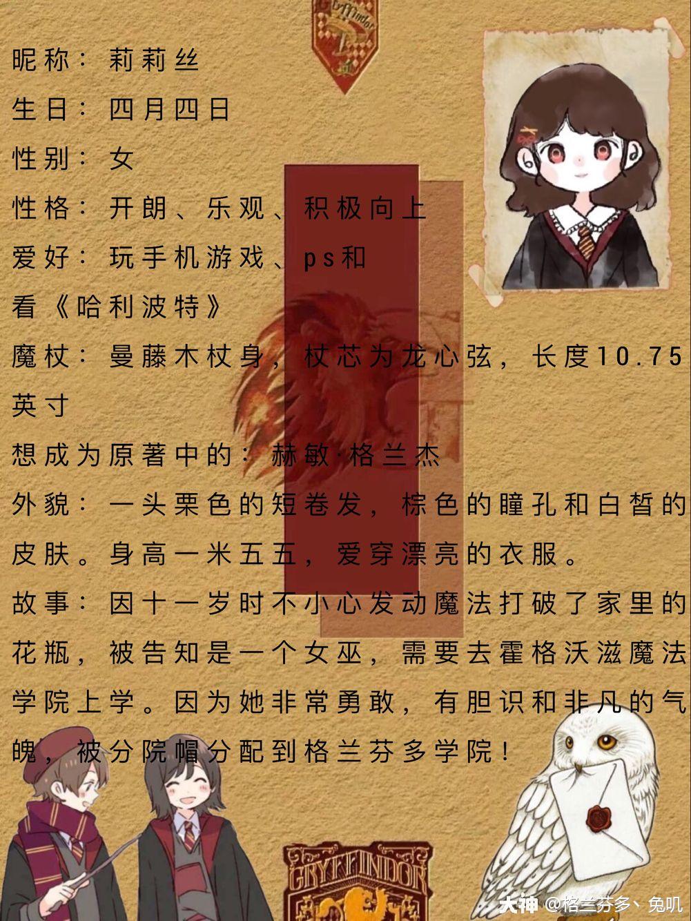 格兰芬多学生名单话题介绍