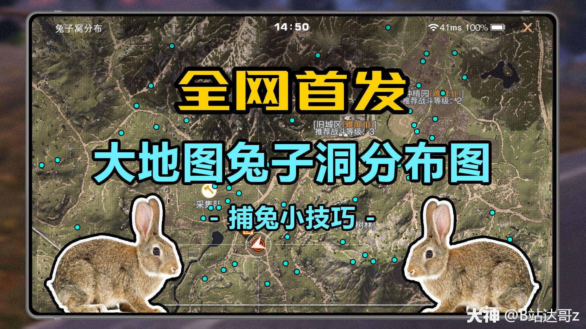 瞬间捕兔技巧【干货攻略】自制兔子窝分布图_明日之后 | 大神
