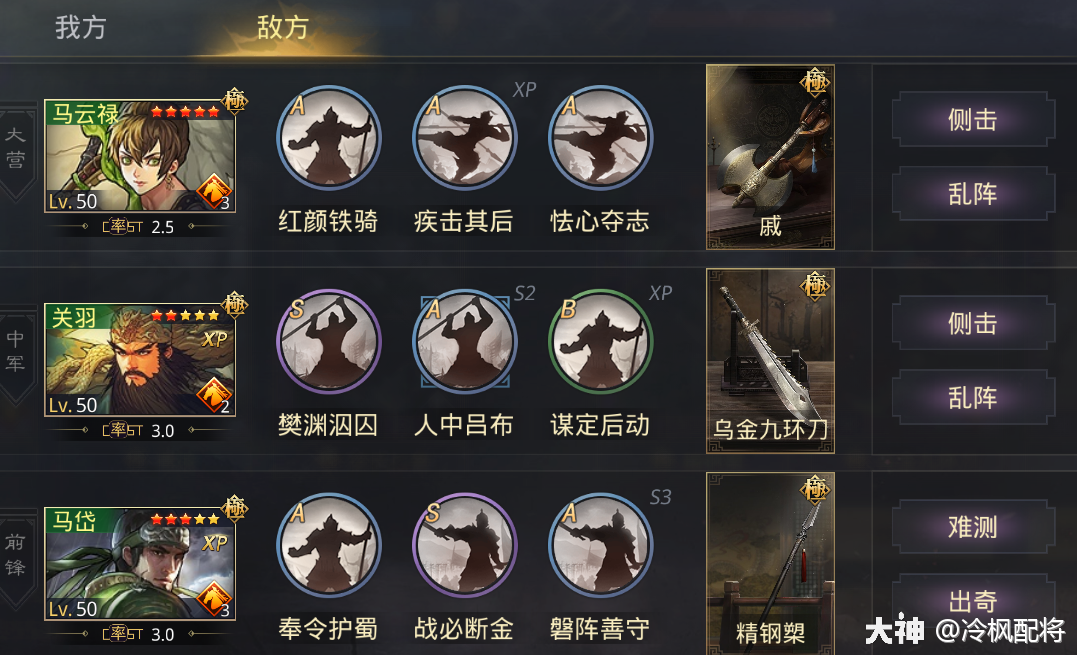 战法大全红颜铁骑马超的妹妹和赵云的情缘