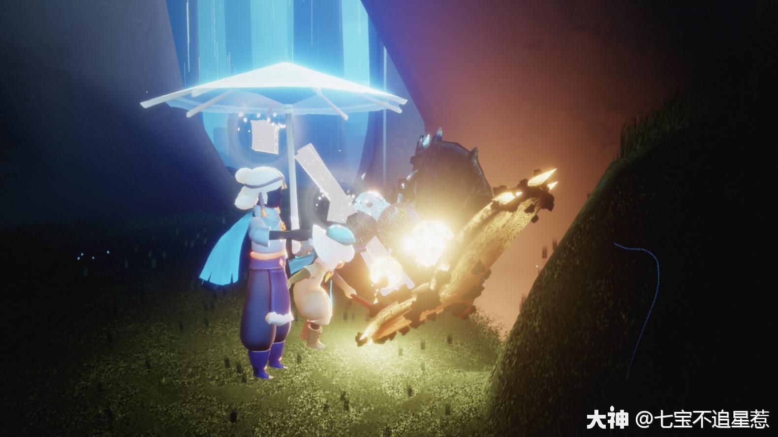 光遇周年庆之tgc蓝斗篷穿搭回到最初的感动