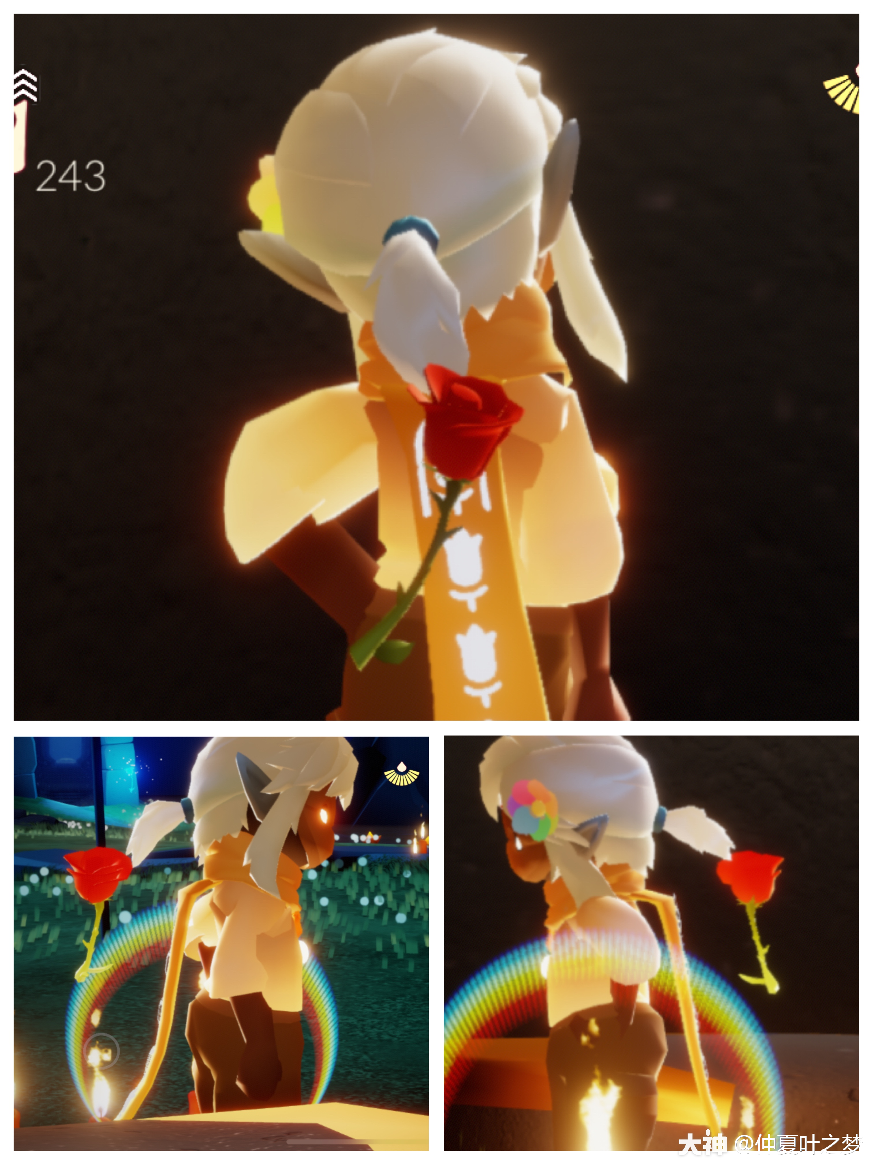 小王子季玫瑰花背饰