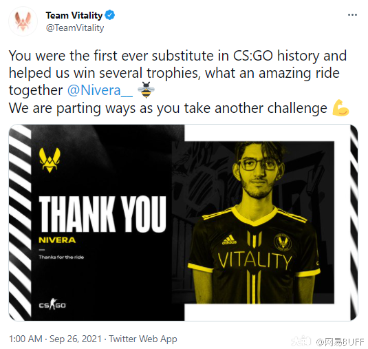 GO圈日常事：壮志未酬，Nivera和Vitality解约并宣布离开CS:GO_大神