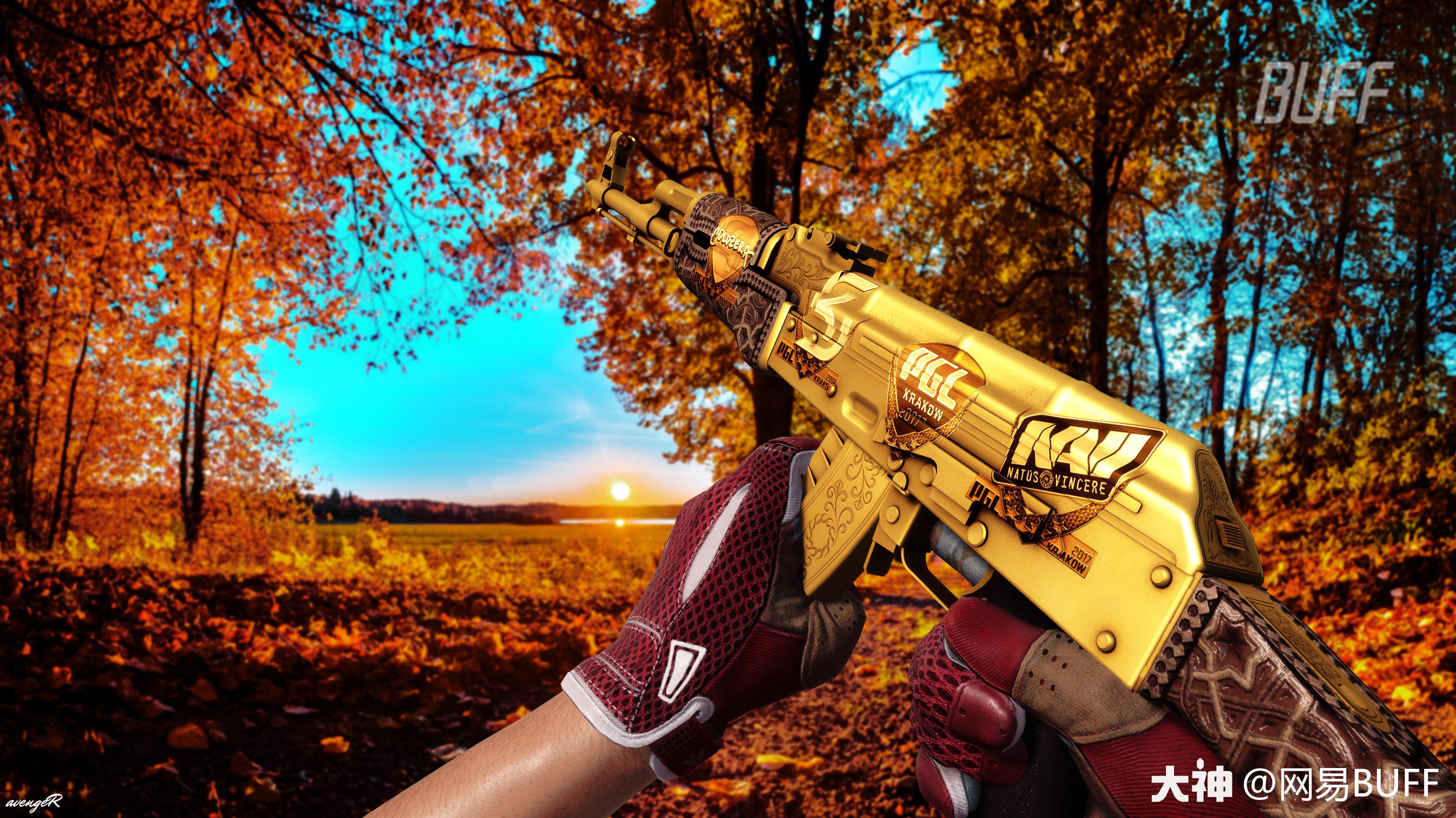 greory)将黄金藤蔓的皮肤套在了现有csgo的所有刀上,并都做了精巧的