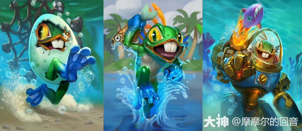 从鱼人系列的皮肤说起,暴雪的传统吉祥物——鱼人宝宝们_炉石传说
