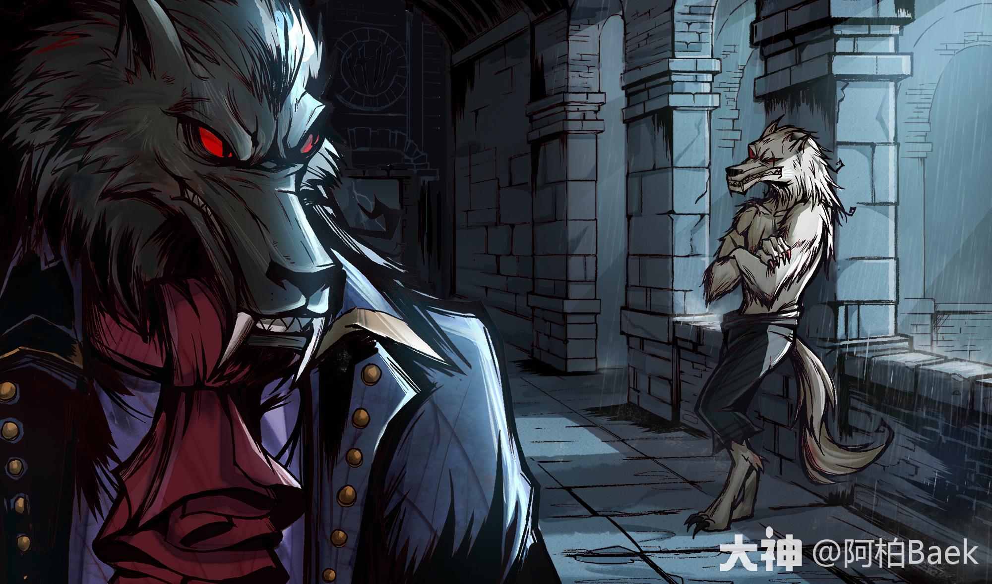 白狼王角色外观姓名:沃丁身份:狼人居住地:狼堡性别