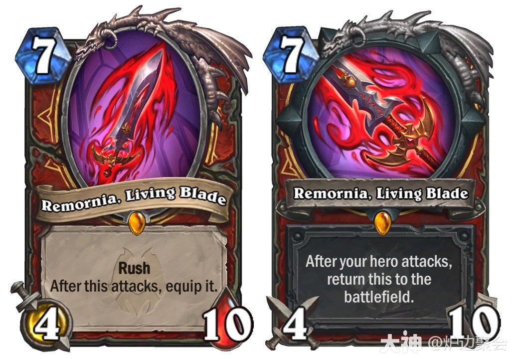 战士传说随从/武器:活体剑刃蕾茉妮雅】【效果】突袭_炉石传说 | 大神