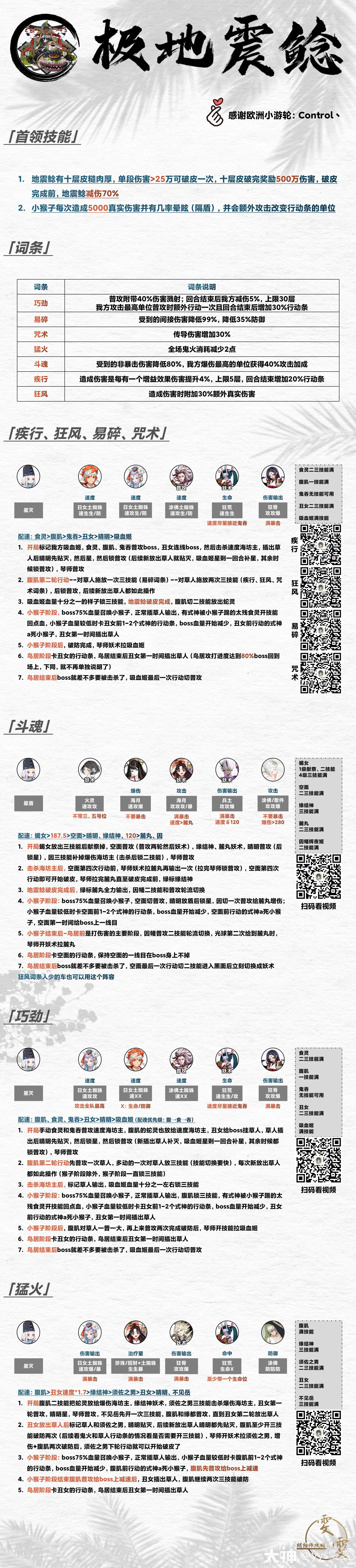 极土蜘蛛、极荒骷髅、极地震鲶、极蜃气楼」当前版本最佳冲榜阵容_阴阳师 | 大神