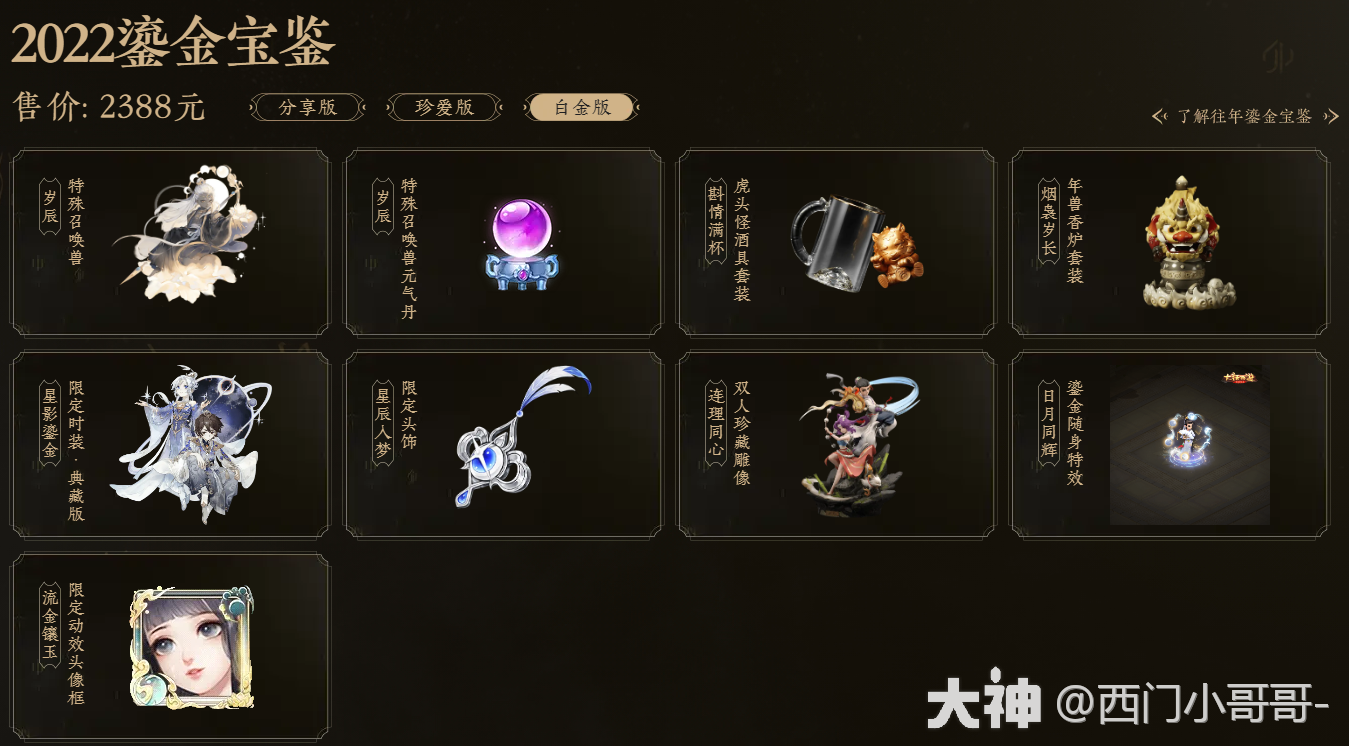 老铁们，去年的鎏金宝鉴你赚钱了吗？今年的还准备抢吗？_大话西游手游 | 大神