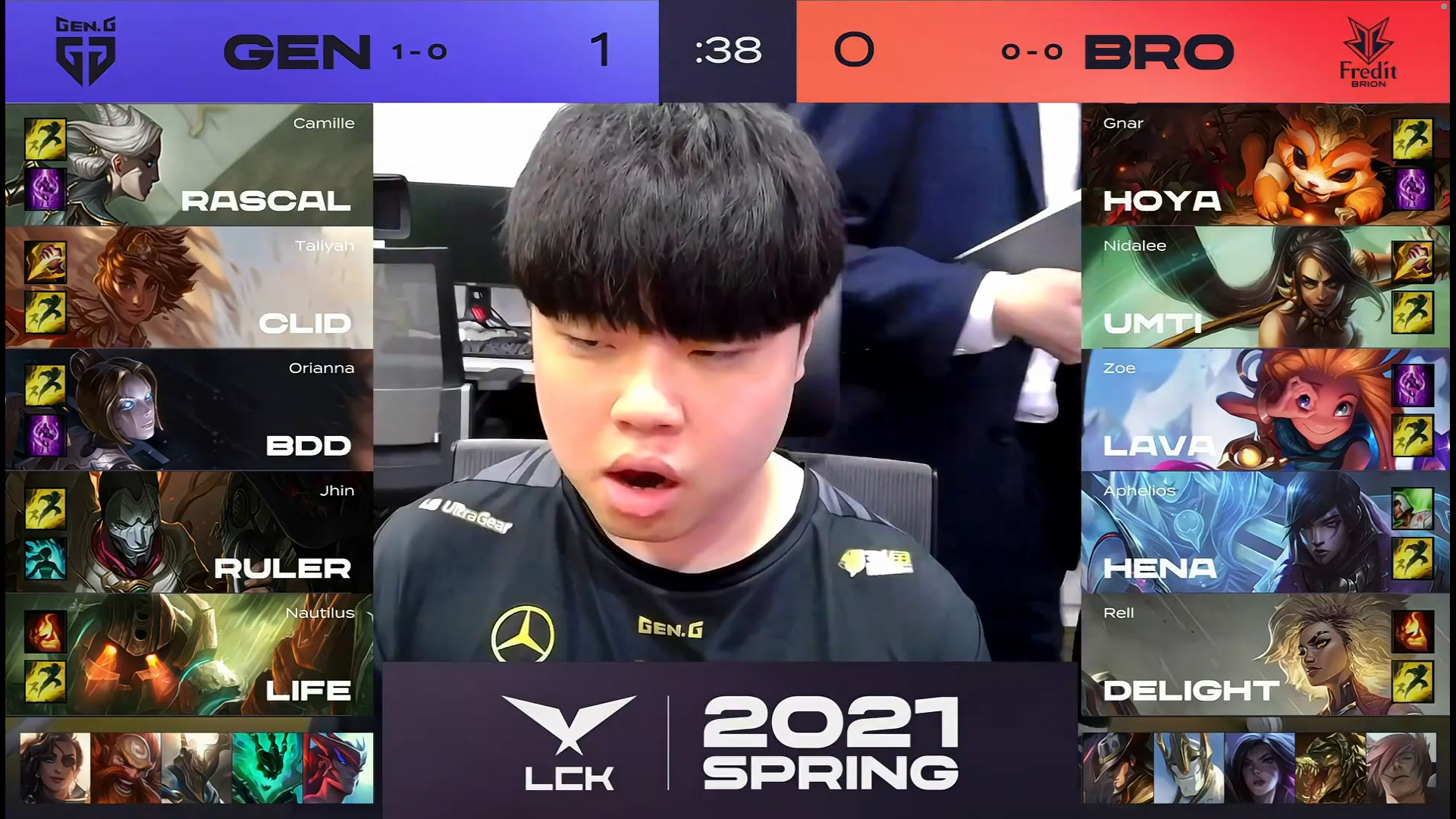 2021lck春季赛 gen vs bro】 第二局bp:r_大神