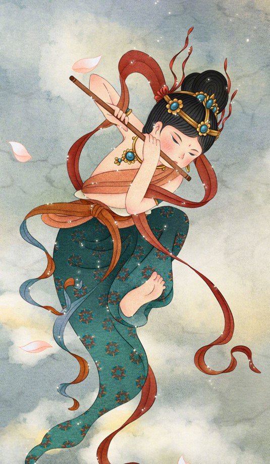 乐舞飞天图》 画师:焦响乐