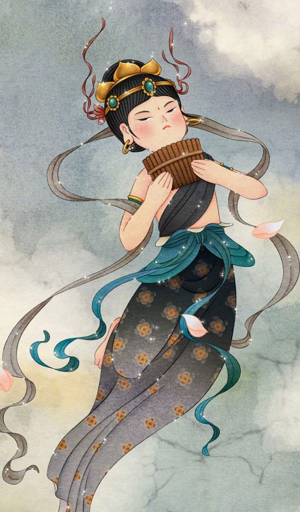 乐舞飞天图》 画师:焦响乐