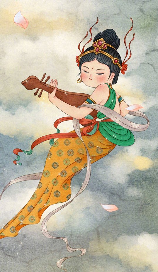 乐舞飞天图》 画师:焦响乐