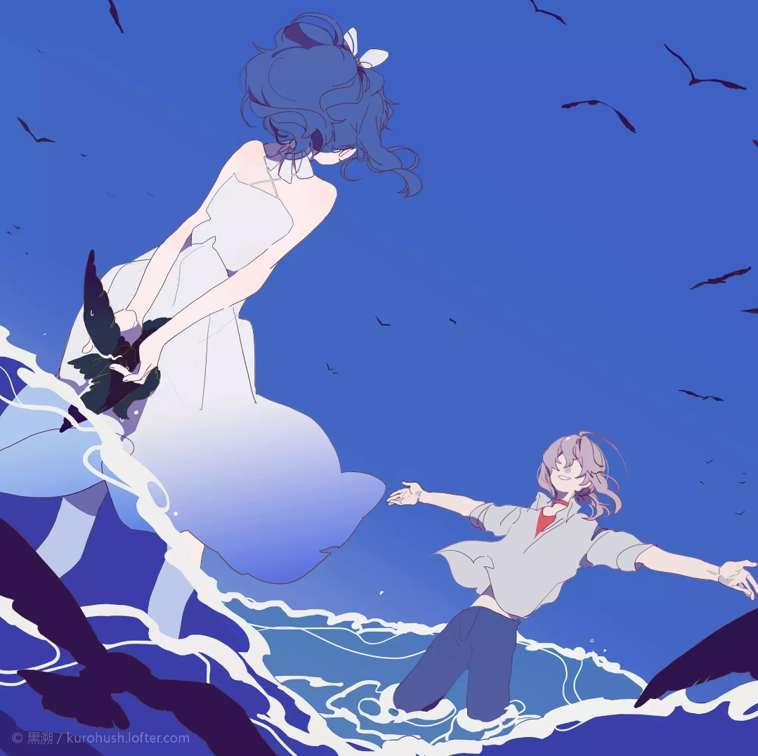 动漫情头,lofter,土味情话 "海上月是天上月